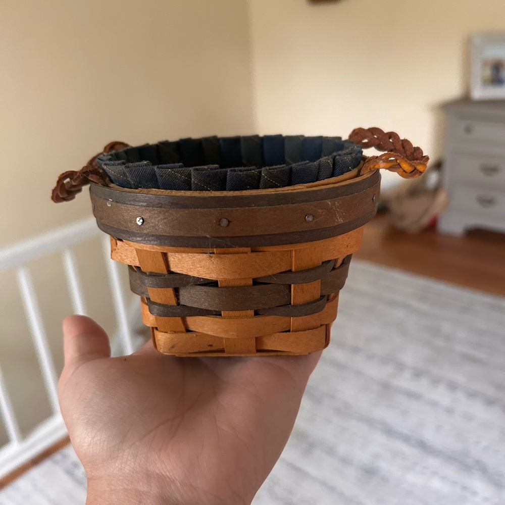 Longaberger Handcrafted Woven Basket with Handles